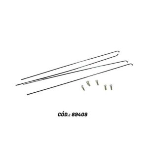 RAIO 290X20 FINO INOX PRETO (72 RAIOS) BACE