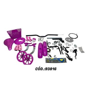 KIT PECAS 16 C RODA LATERAL FEM ROSA KIT PECAS